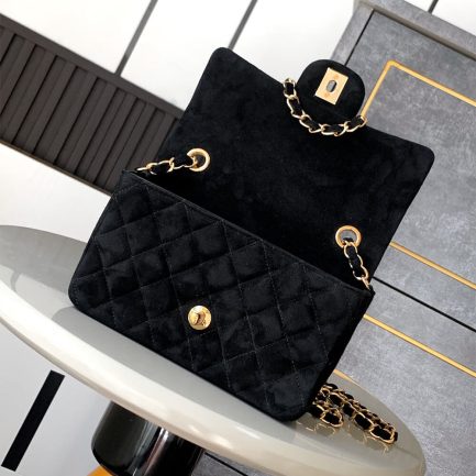 CHANEL SUEDE MINI FLAP BAG(HIGH-END GRADE)