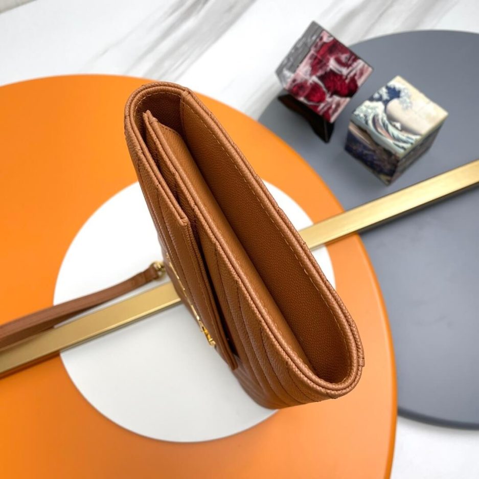 YSL CASSANDRE matelassé leather flap clutch