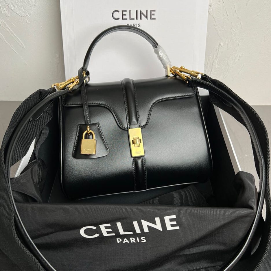 Celine SMALL 16 BAG IN SATINATED CALFSKIN(high-end grade)