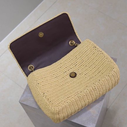 SAINT LAURENT NIKI CHAIN MEDIUM IN RAFFIA(HIGH-END GRADE)