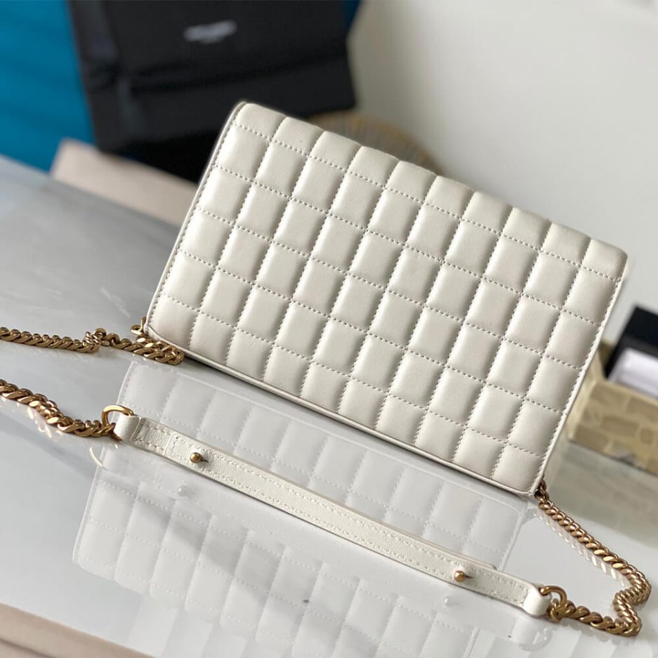 YSL LAMBSKIN CASSANDRE CHAIN WALLET