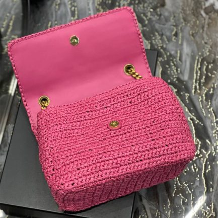 SAINT LAURENT NIKI CHAIN MEDIUM IN RAFFIA(HIGH-END GRADE)