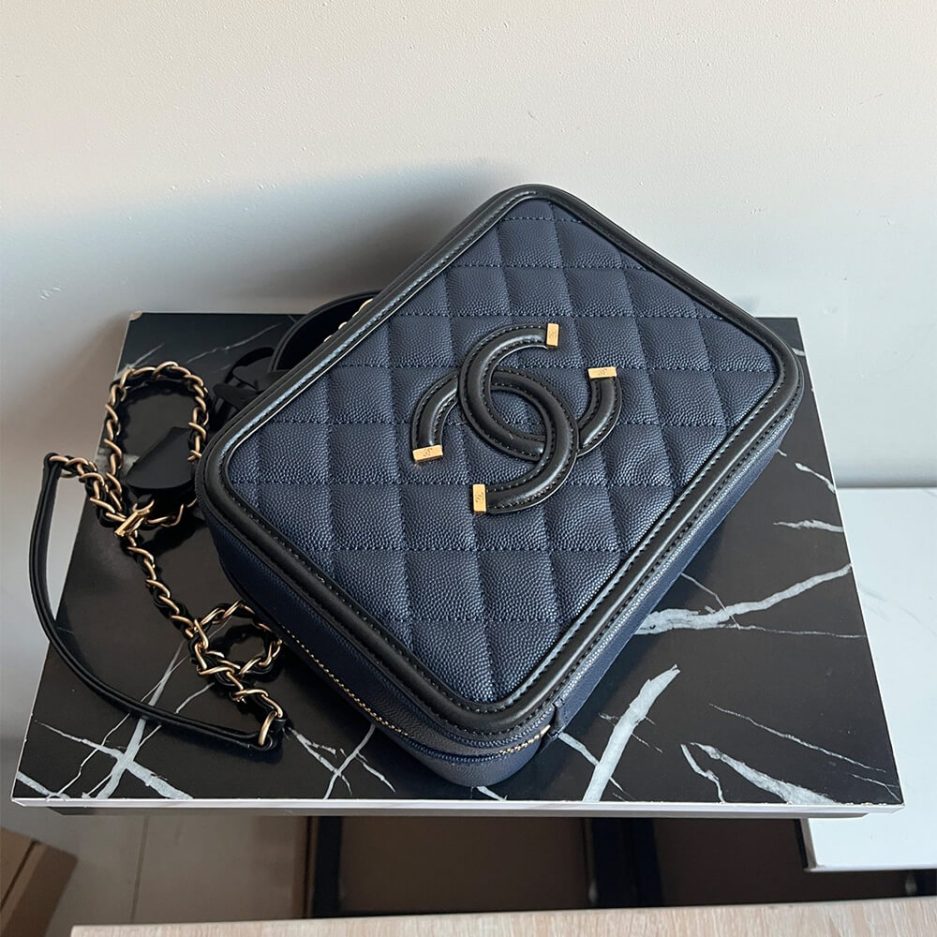 Chanel Medium Filigree Makeup Case