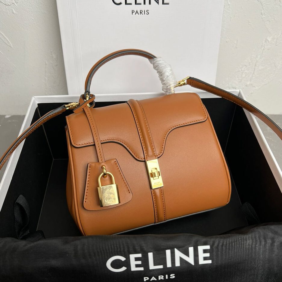 Celine MINI 16 IN SATINATED CALFSKIN(high-end grade)