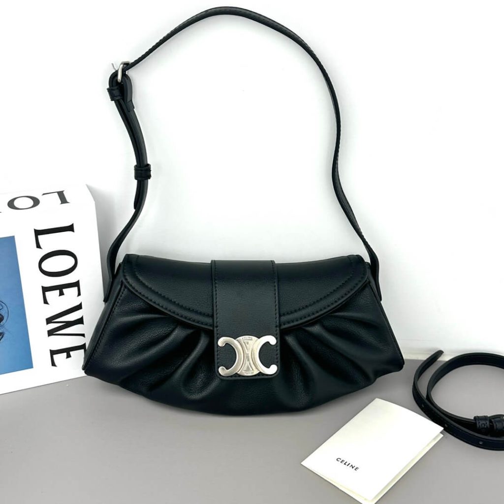 CELINE TEEN CELINE POLLY BAG IN SOFT CUFF LEATHER