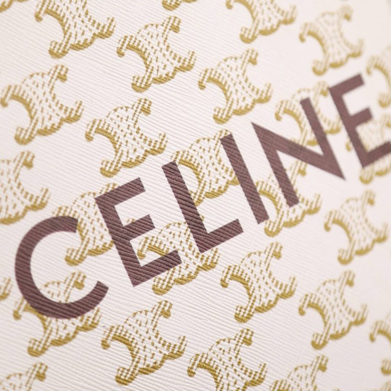 CELINE Mini Vertical Cabas IN Triomphe Canvas with Celine print