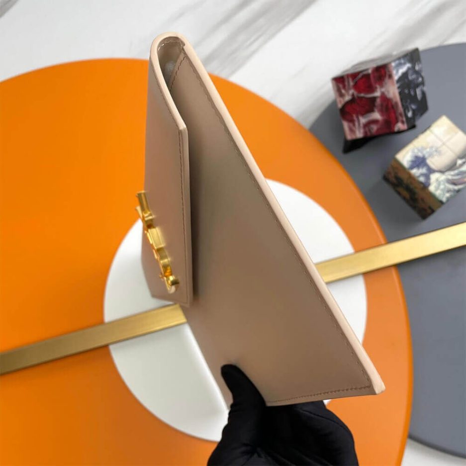 YSL UPTOWN POUCH IN GRAIN DE POUDRE EMBOSSED LEATHER