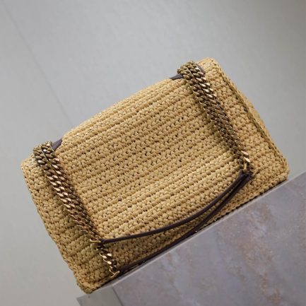SAINT LAURENT NIKI CHAIN MEDIUM IN RAFFIA(HIGH-END GRADE)