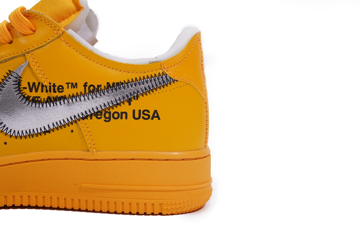 Nike Air Force 1 Low OFF-WHITE University Gold Metallic Silver DD1876-700