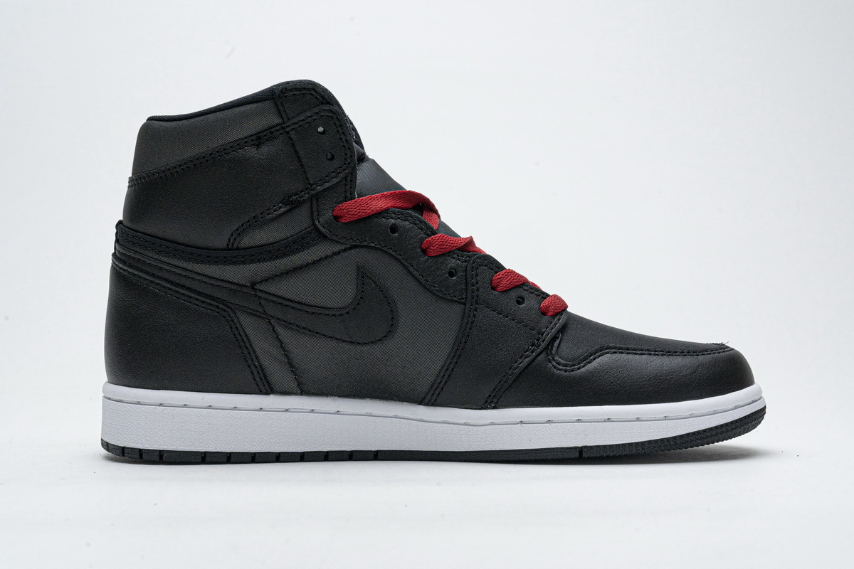Air Jordan 1 Retro High Black Satin Gym Red 555088-060