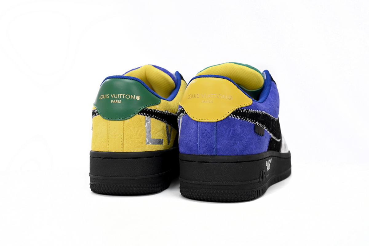 LOUIS VUITTON x Nike Air Force 1 Silver Yellow 1A9VCH