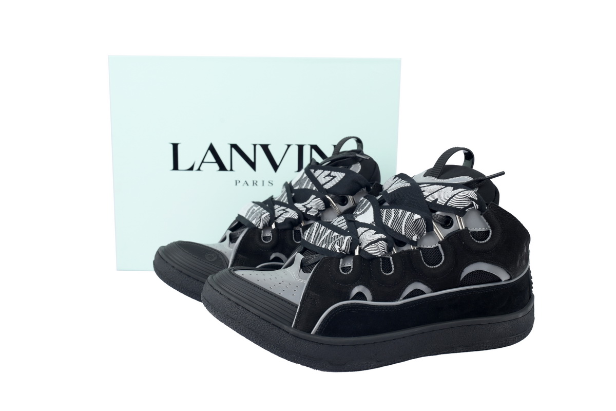 Lanvin Curb Sneaker Black Grey FM-SKRK11-REFL-P2210