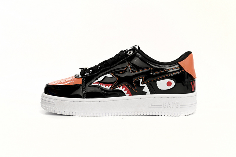 A Bathing Ape Bape Sta Low Orange Shark 1H30-191-005