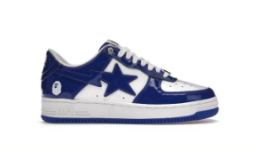 A Bathing Ape Bape StaPatent Leather White Blue (2023)