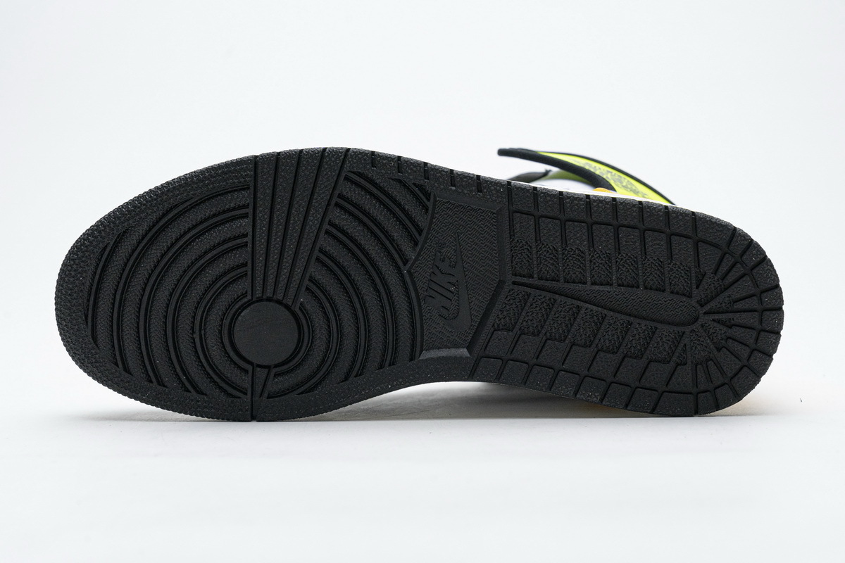 LJR Batch Air Jordan 1 Retro High White Black Volt University Gold 555088-118