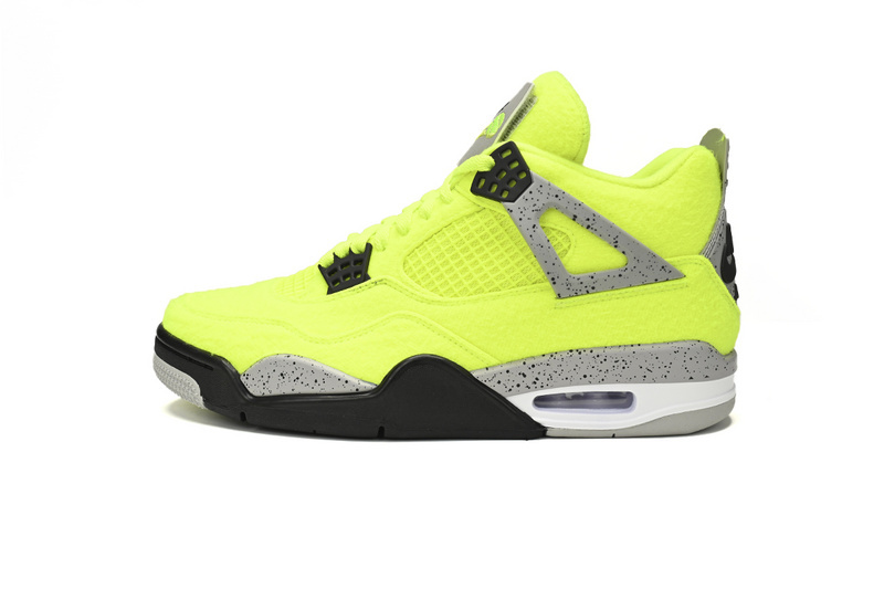 Tagz x Air jordan 4 Plush Fluorescent Yellow DV6773-700