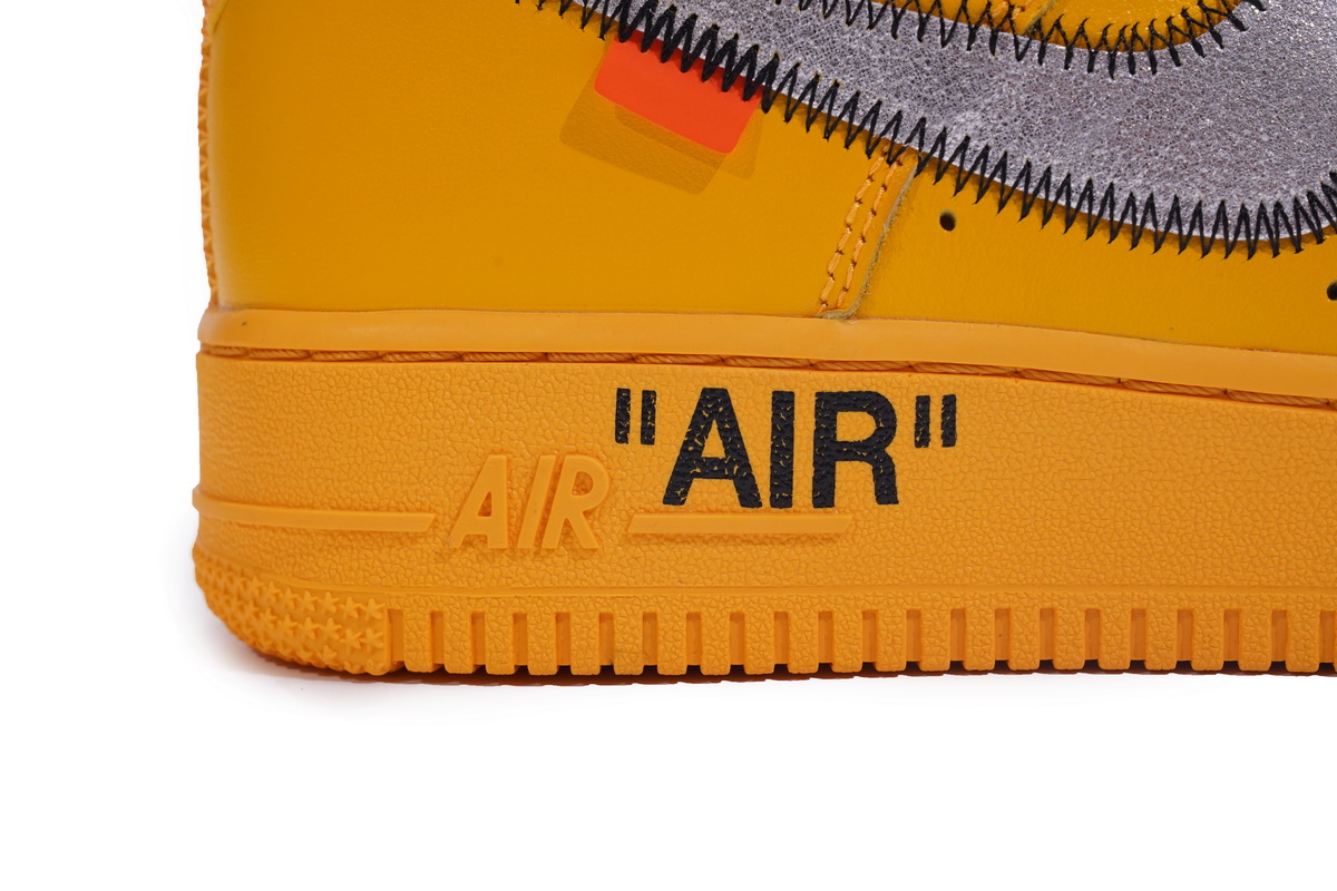 Nike Air Force 1 Low OFF-WHITE University Gold Metallic Silver DD1876-700