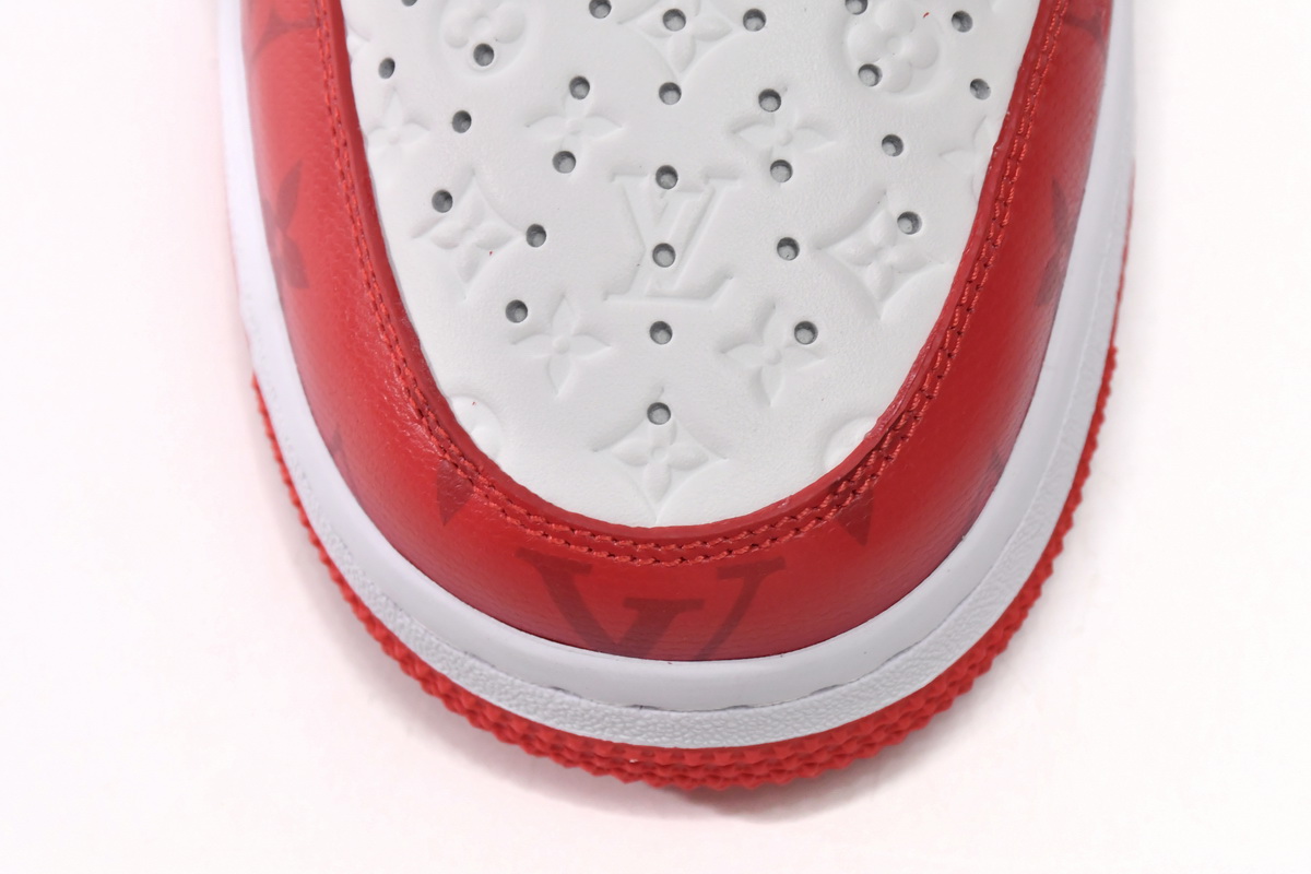 LOUIS VUITTON x Nike Air Force 1 White Red MS0232
