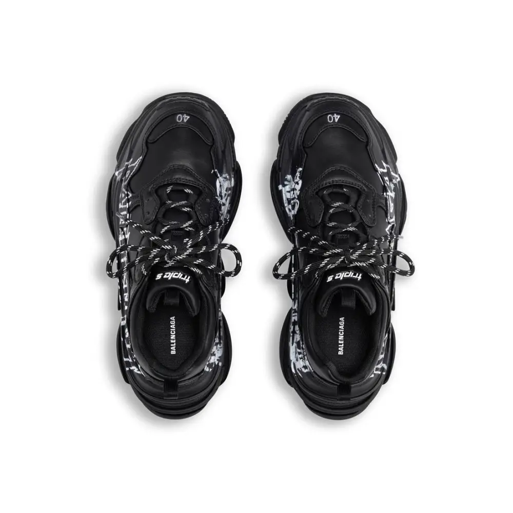 Balenciaga Triple S DIY Metal Artwork Black 536737W2FAY1090