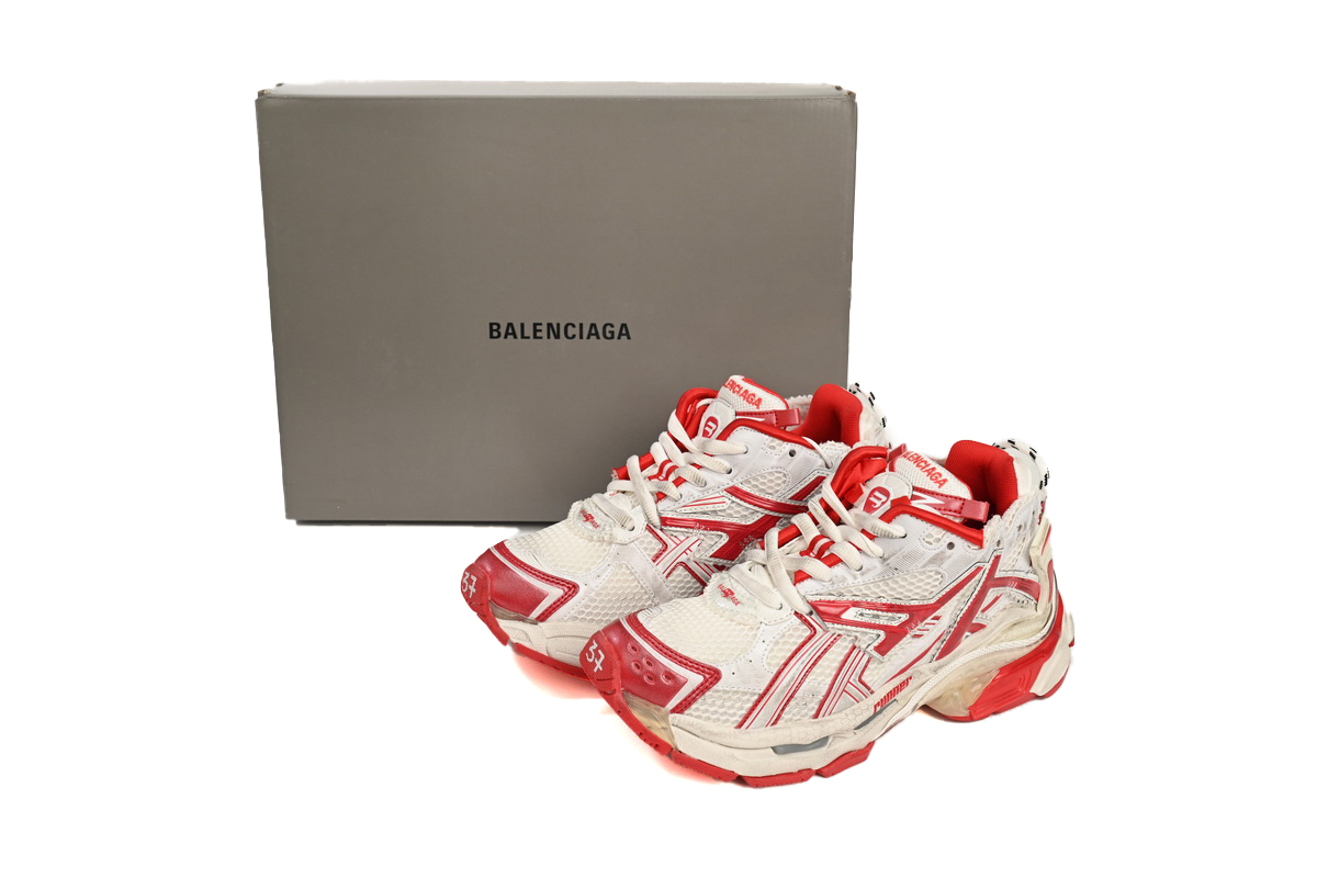 Balenciaga Runner White Red 677402 W3RB2 9060