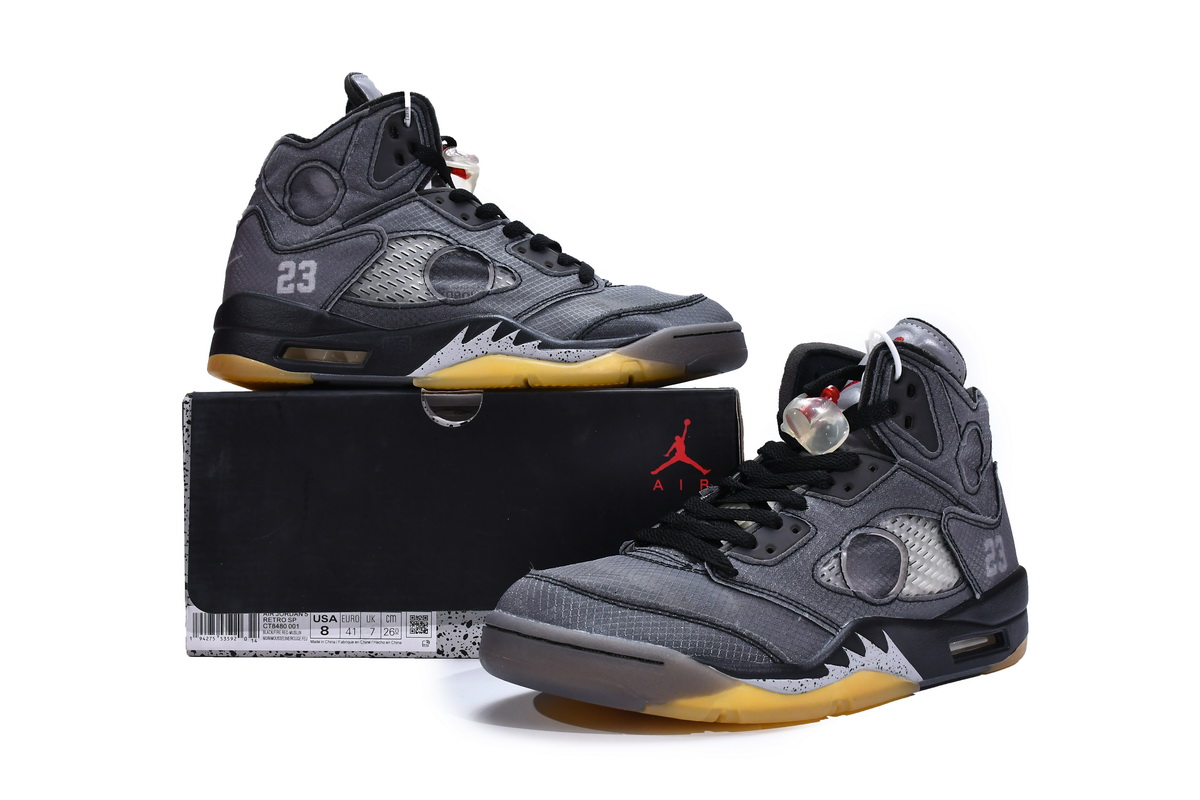 Air Jordan 5 Retro Off-White Black CT8480-001