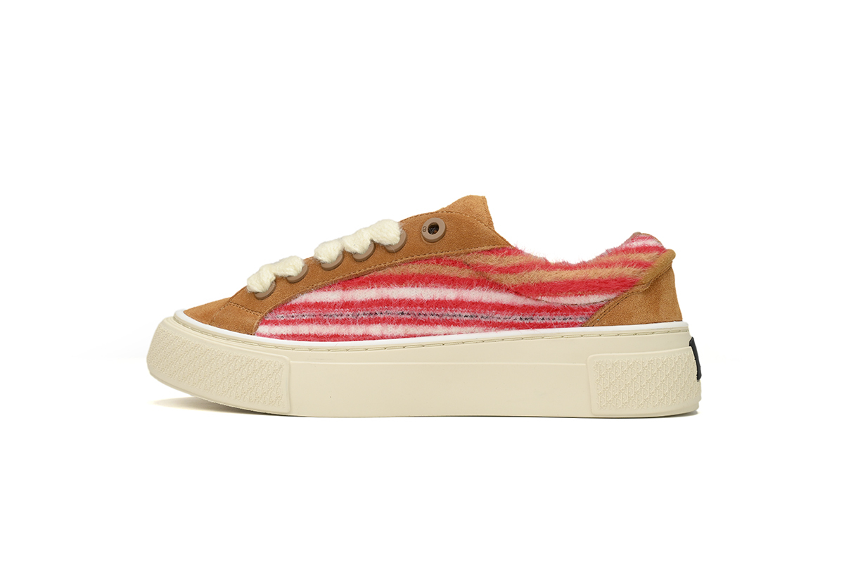 Denim Tears' B33 Sneakers Release Brown Red Stripes