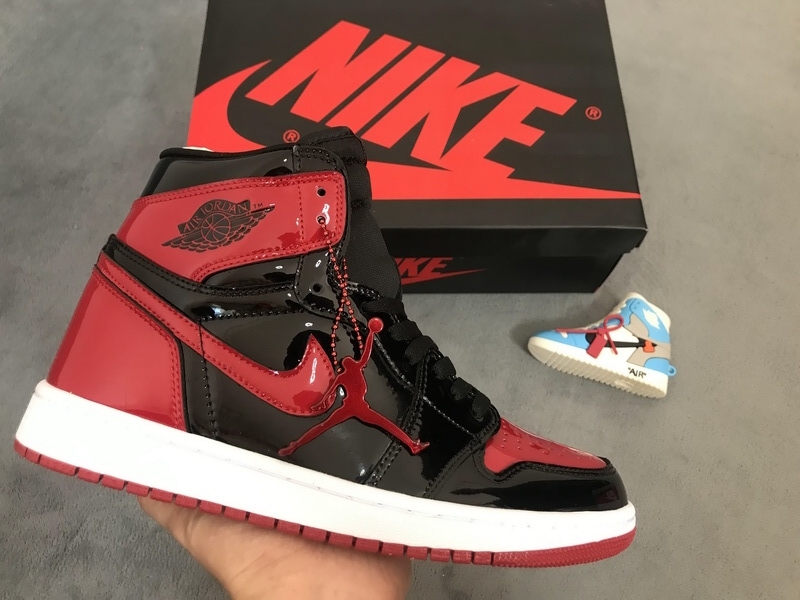 LJR Batch Air Jordan 1 High OG Bred Patent 555088-063