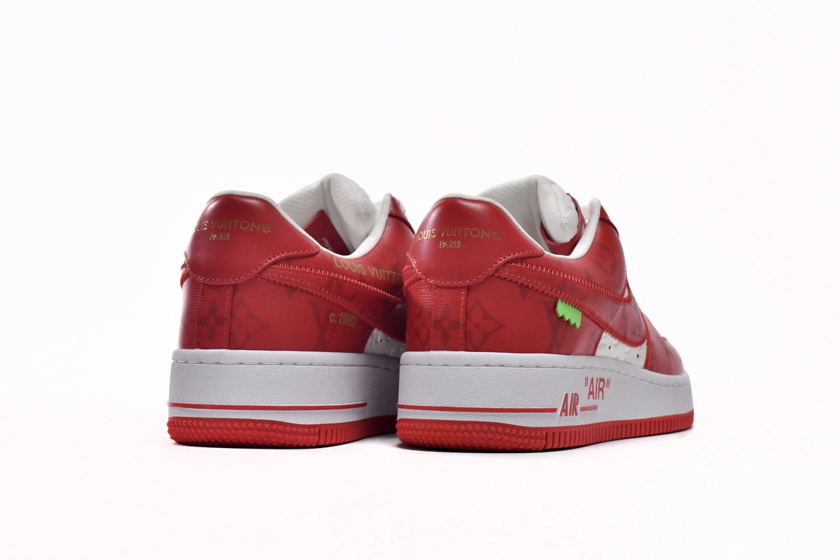 LOUIS VUITTON x Nike Air Force 1 White Red MS0232