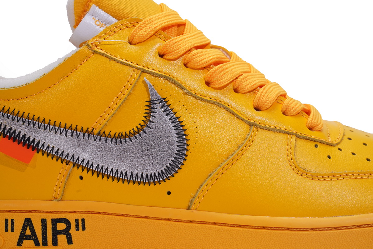 Nike Air Force 1 Low OFF-WHITE University Gold Metallic Silver DD1876-700