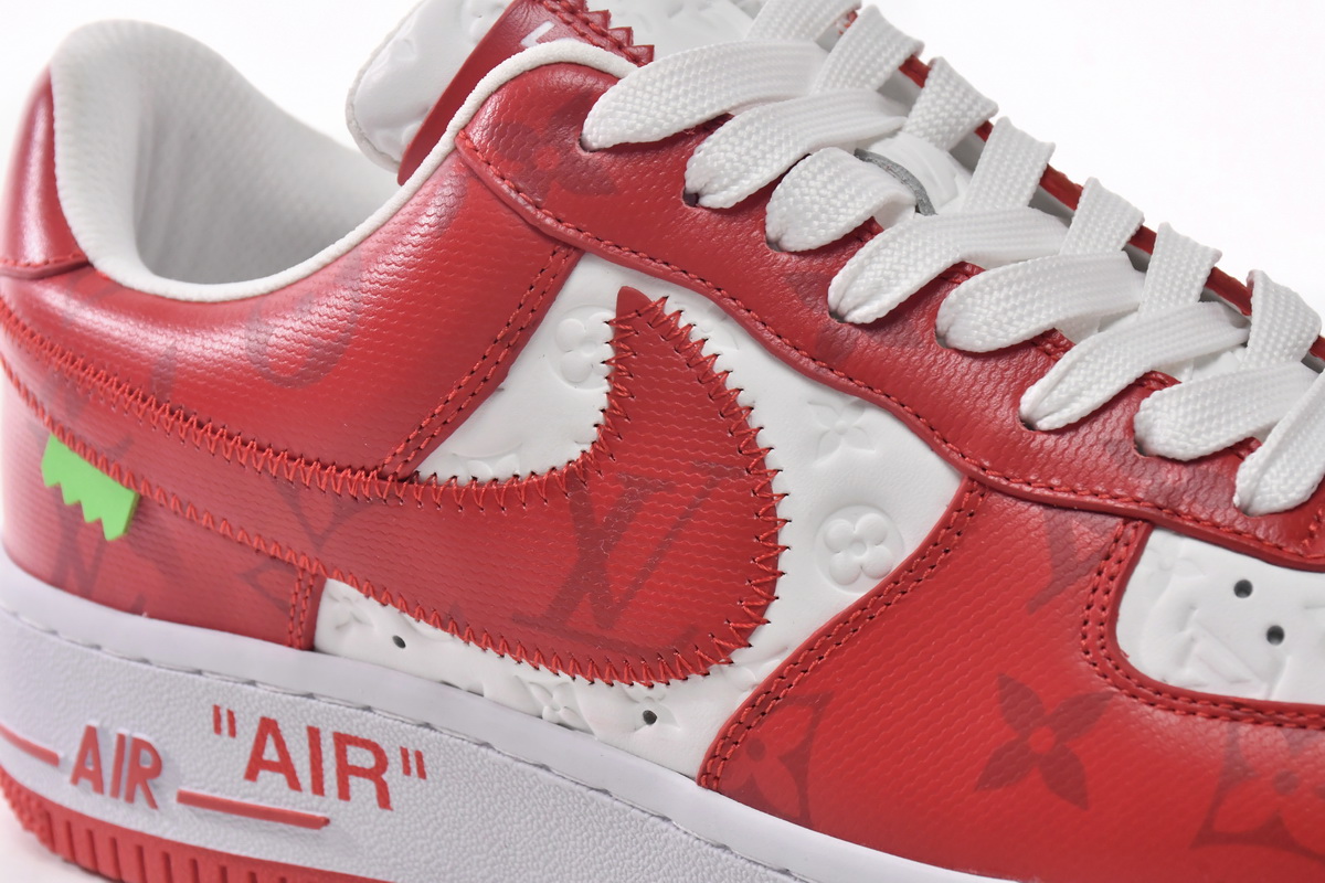 LOUIS VUITTON x Nike Air Force 1 White Red MS0232