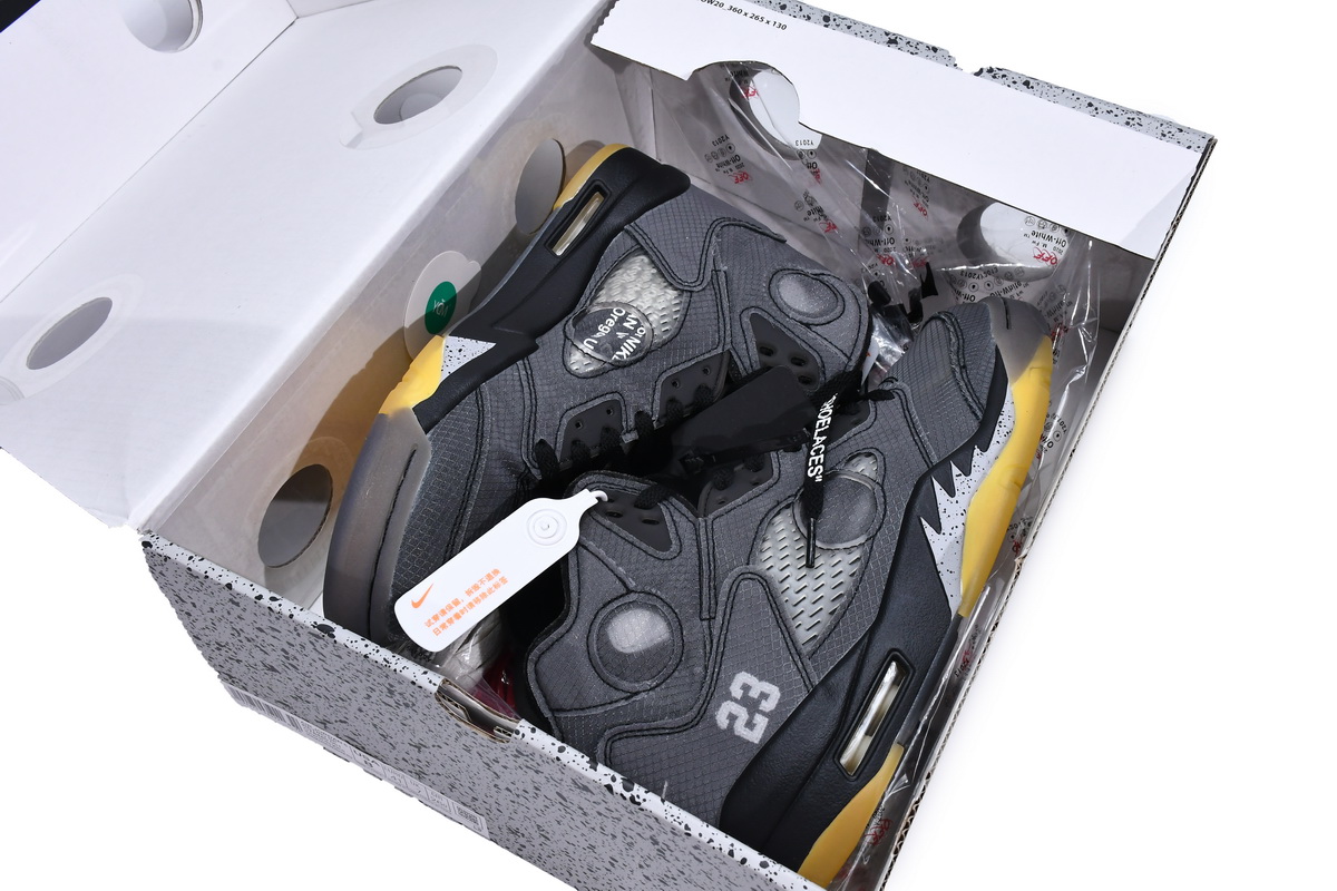 Air Jordan 5 Retro Off-White Black CT8480-001