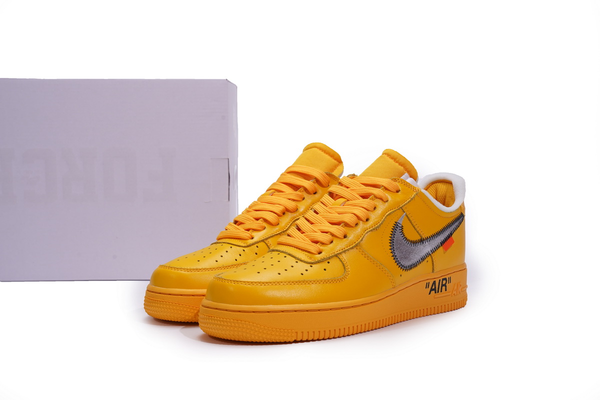 Nike Air Force 1 Low OFF-WHITE University Gold Metallic Silver DD1876-700
