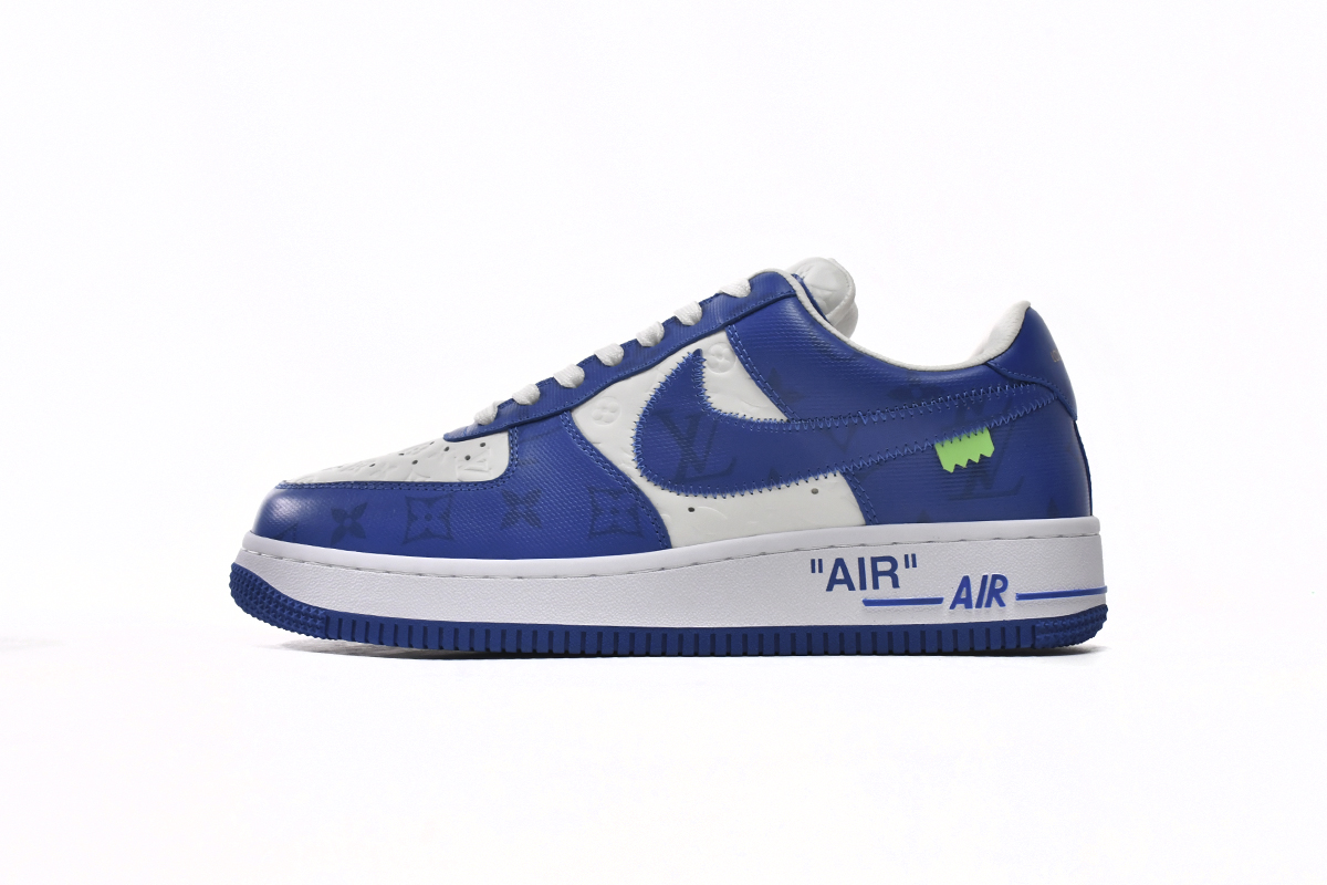 LOUIS VUITTON x Nike Air Force 1 White Blue 7108-5