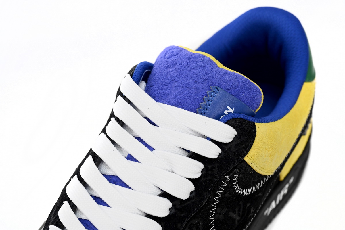 LOUIS VUITTON x Nike Air Force 1 Silver Yellow 1A9VCH