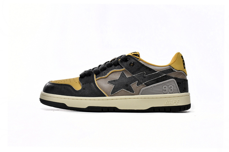 A Bathing Ape Bape Sta Low Make old Black and Yellow 1120-291-021