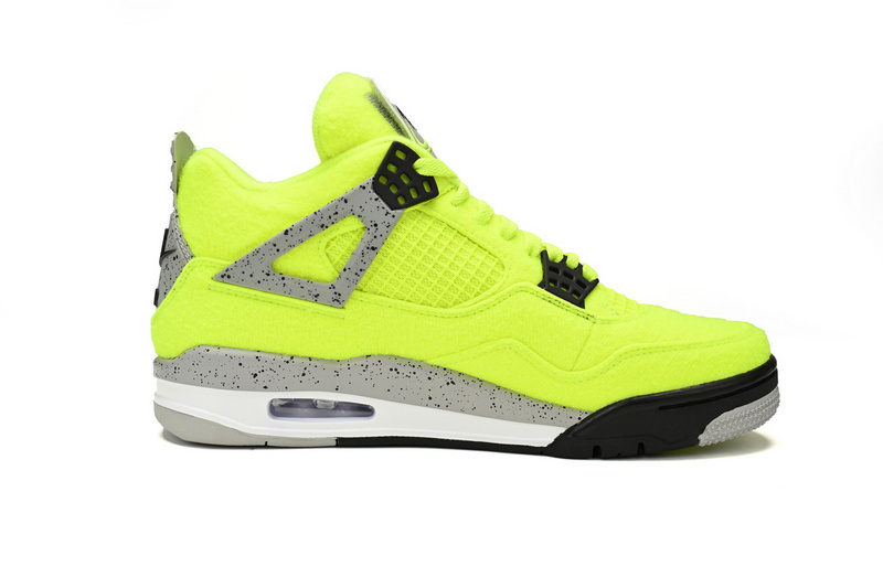 Tagz x Air jordan 4 Plush Fluorescent Yellow DV6773-700
