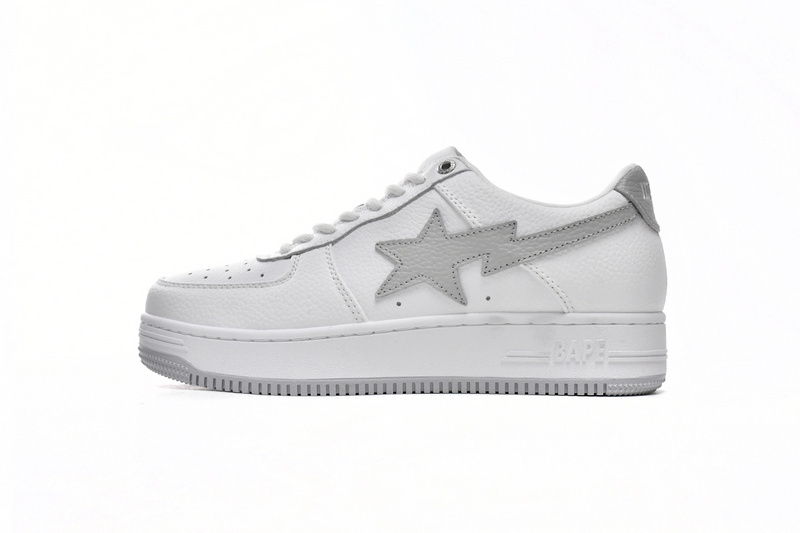 A Bathing Ape Bape Sta Low White Grey 1H73-191-921