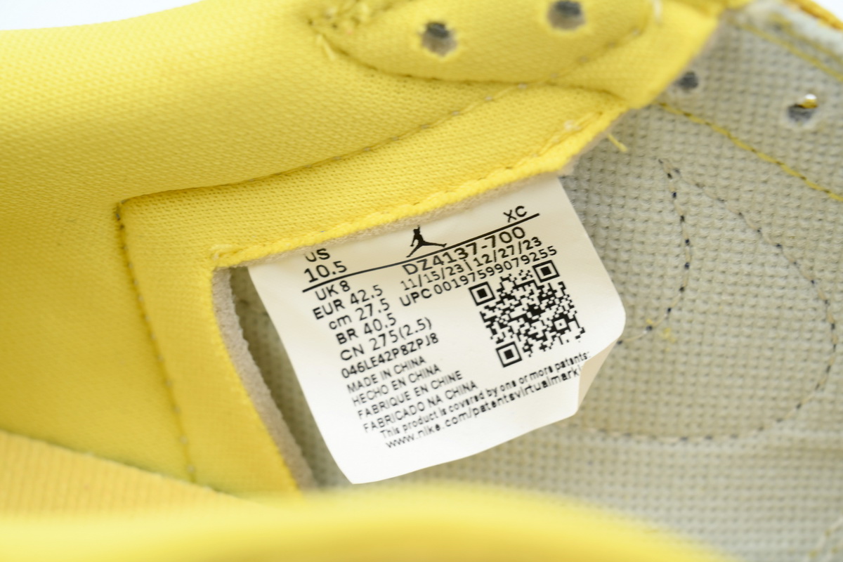 Air Jordan 1 Retro Low OG SP Travis Scott Canary DZ4137-700