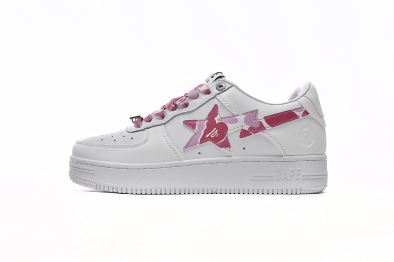 A Bathing Ape Bape Sta Low White Red Camouflage 1H20-191-045