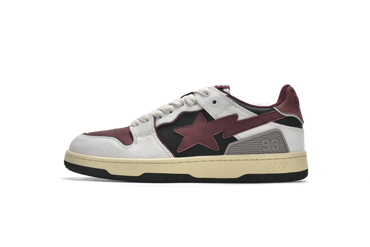 A Bathing Ape Bape Sta Low Red Grey 1I20-291-020