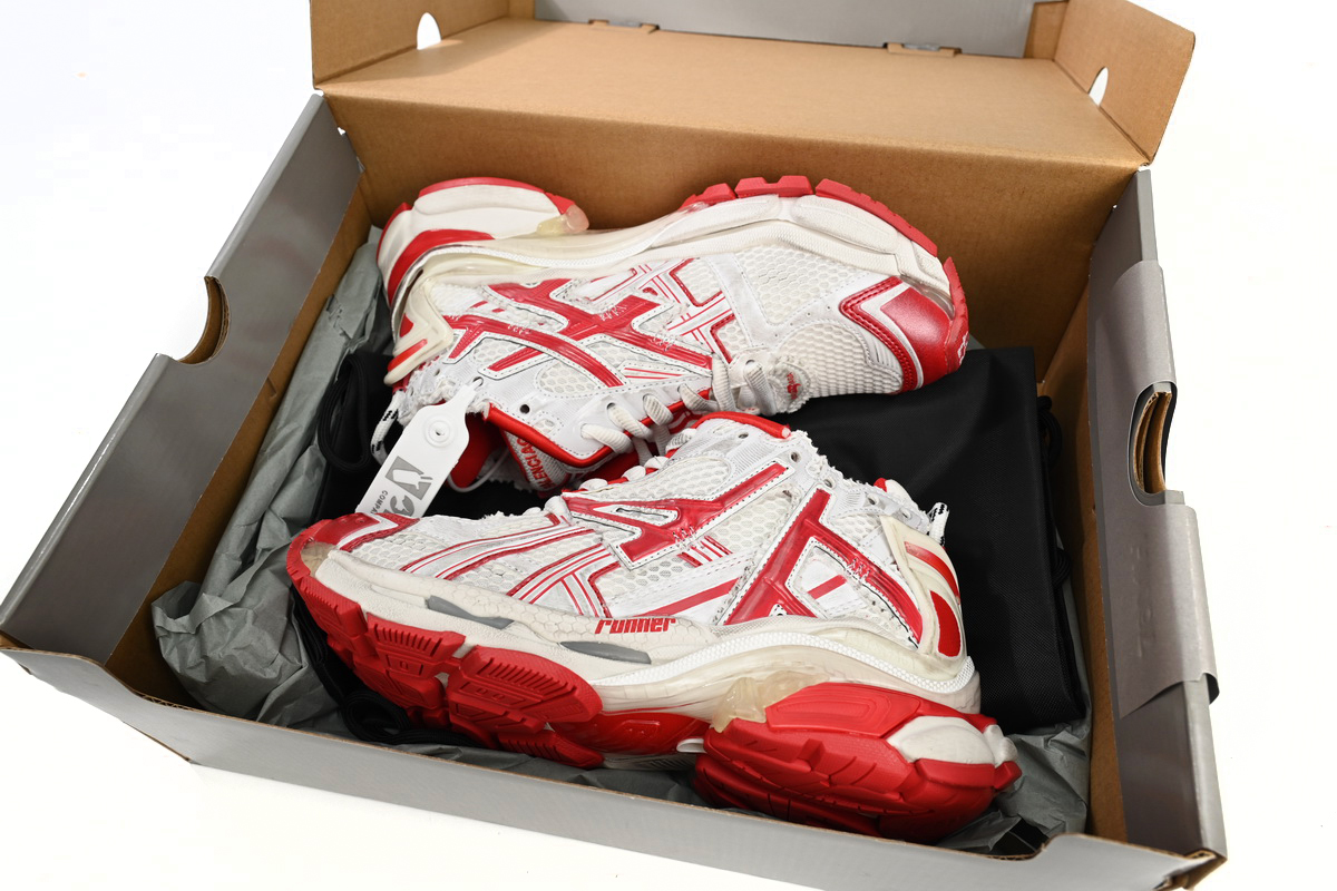 Balenciaga Runner White Red 677402 W3RB2 9060