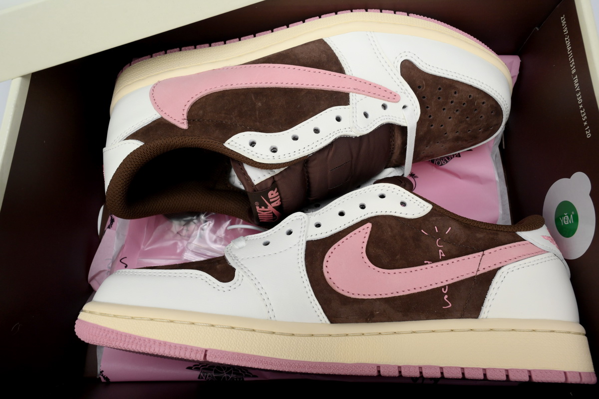 Air Jordan 1 Low Travis Scott Dark Pony Pink DZ4137-206