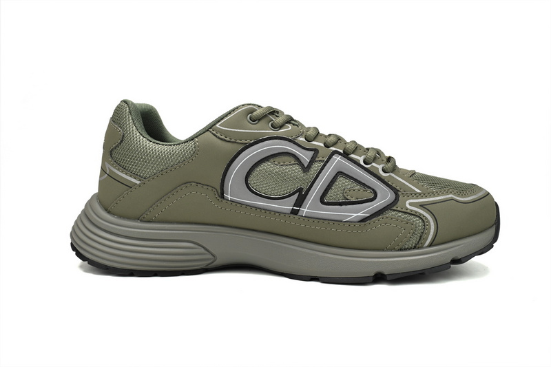 Dior Light Grey 'B30' Sneakers Olive Color 3SN279ZMA-16140