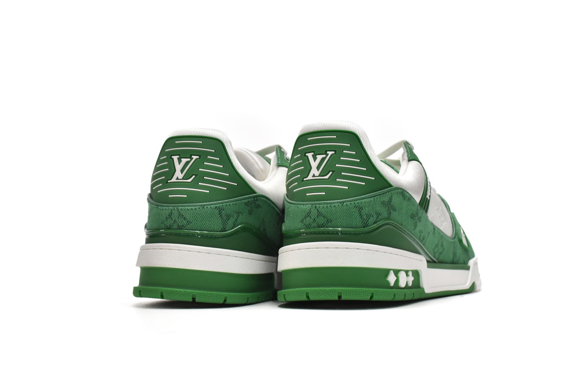 LOUIS VUITTON Trainer Green Cloth Surface VL1201