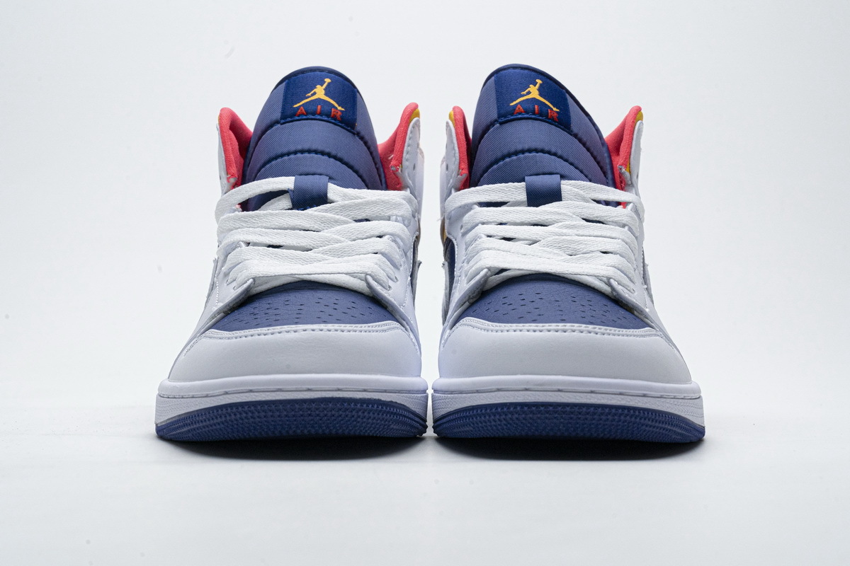 Air Jordan 1 Mid Royal Blue Laser Orange 554724-131