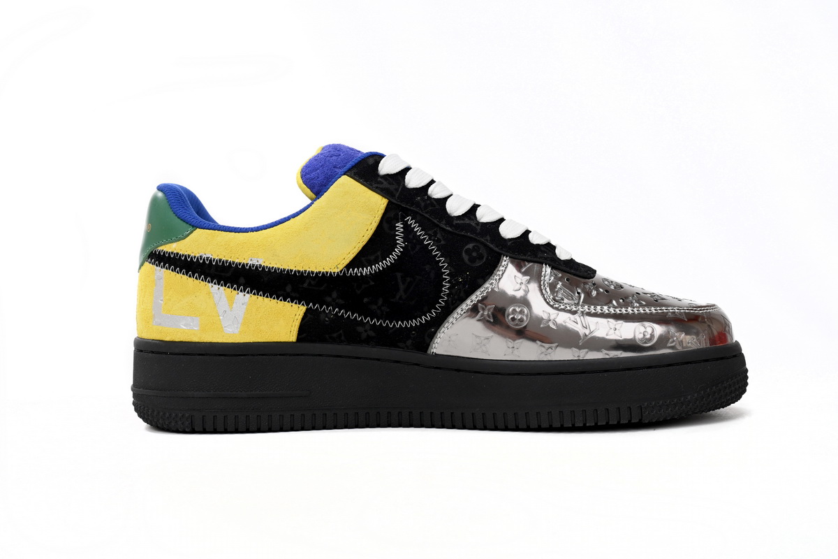 LOUIS VUITTON x Nike Air Force 1 Silver Yellow 1A9VCH