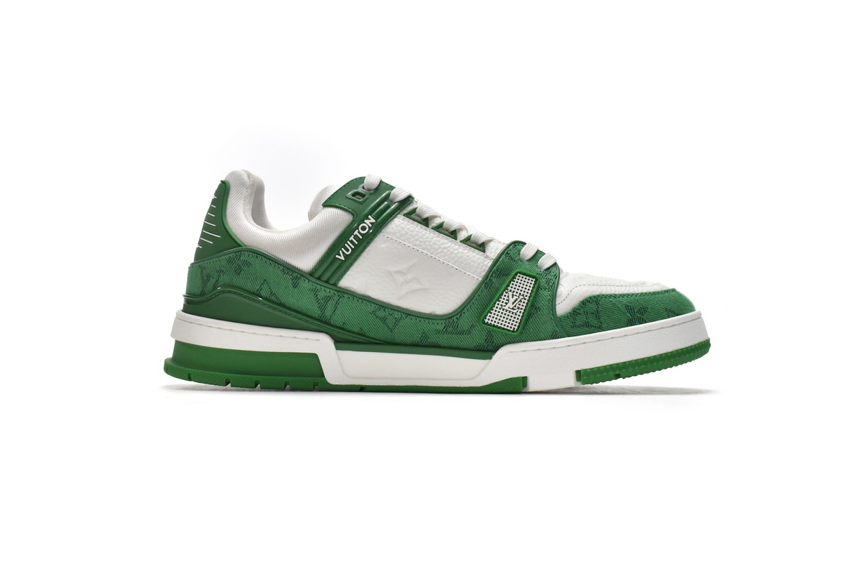 LOUIS VUITTON Trainer Green Cloth Surface VL1201