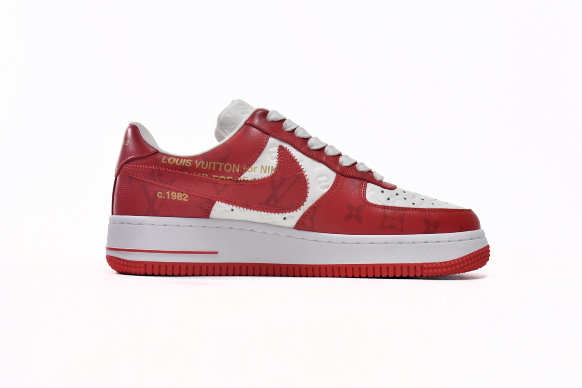LOUIS VUITTON x Nike Air Force 1 White Red MS0232