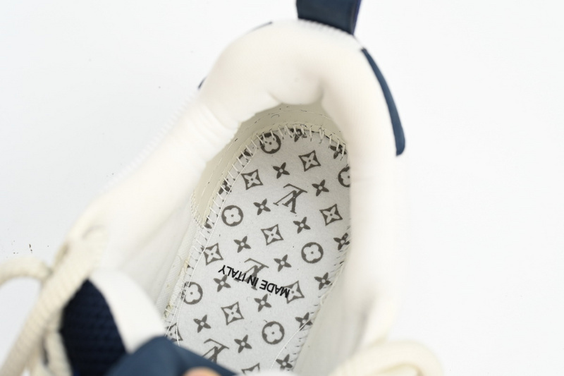 LOUIS VUITTON Leather lace up Fashionable Board Shoes Blue 51BCOLRB