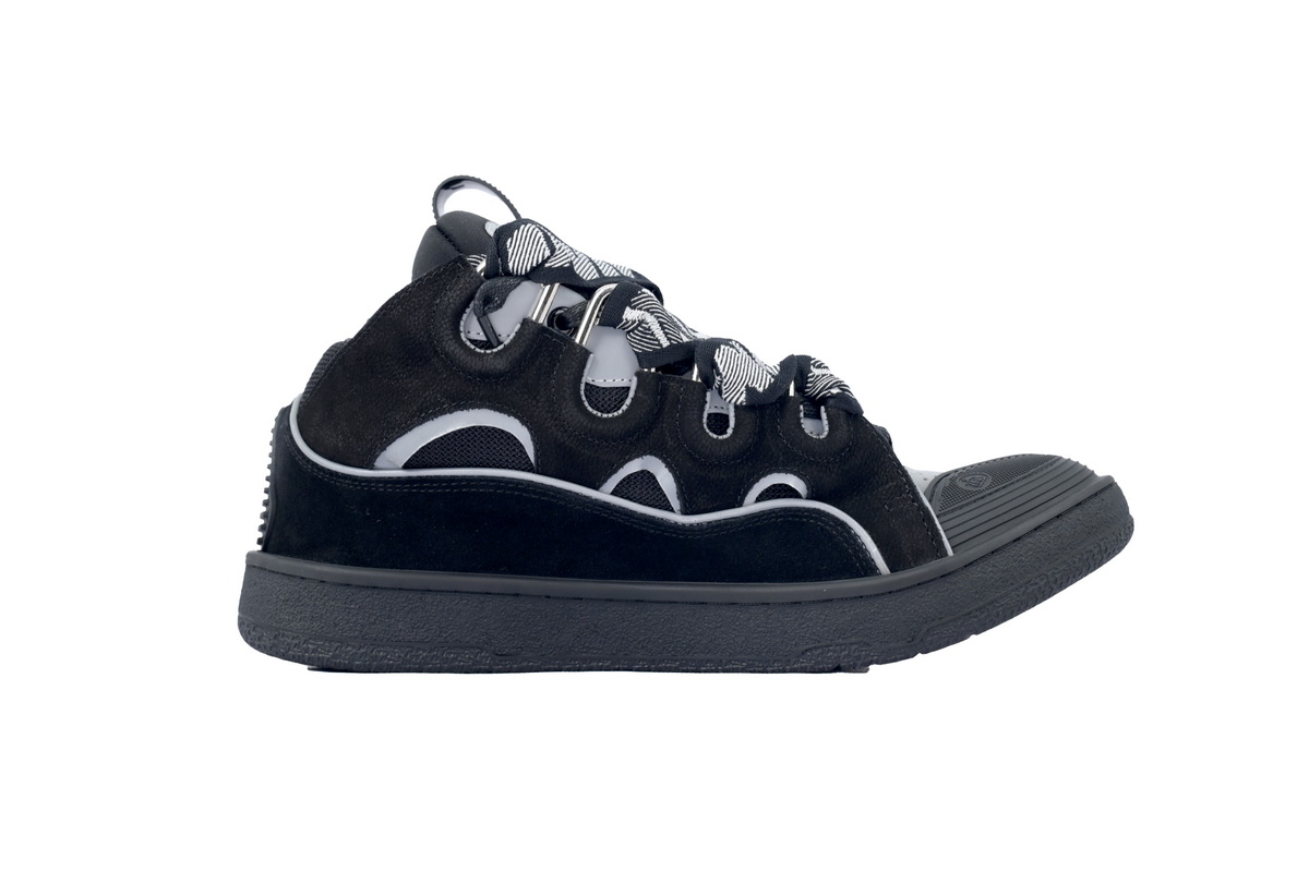 Lanvin Curb Sneaker Black Grey FM-SKRK11-REFL-P2210
